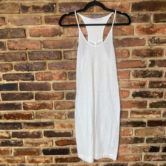 Twenty Dresses & Skirts - Twenty White Burnout Sleeveless Scoop Neck Midi Tank Dress Women's Size Small